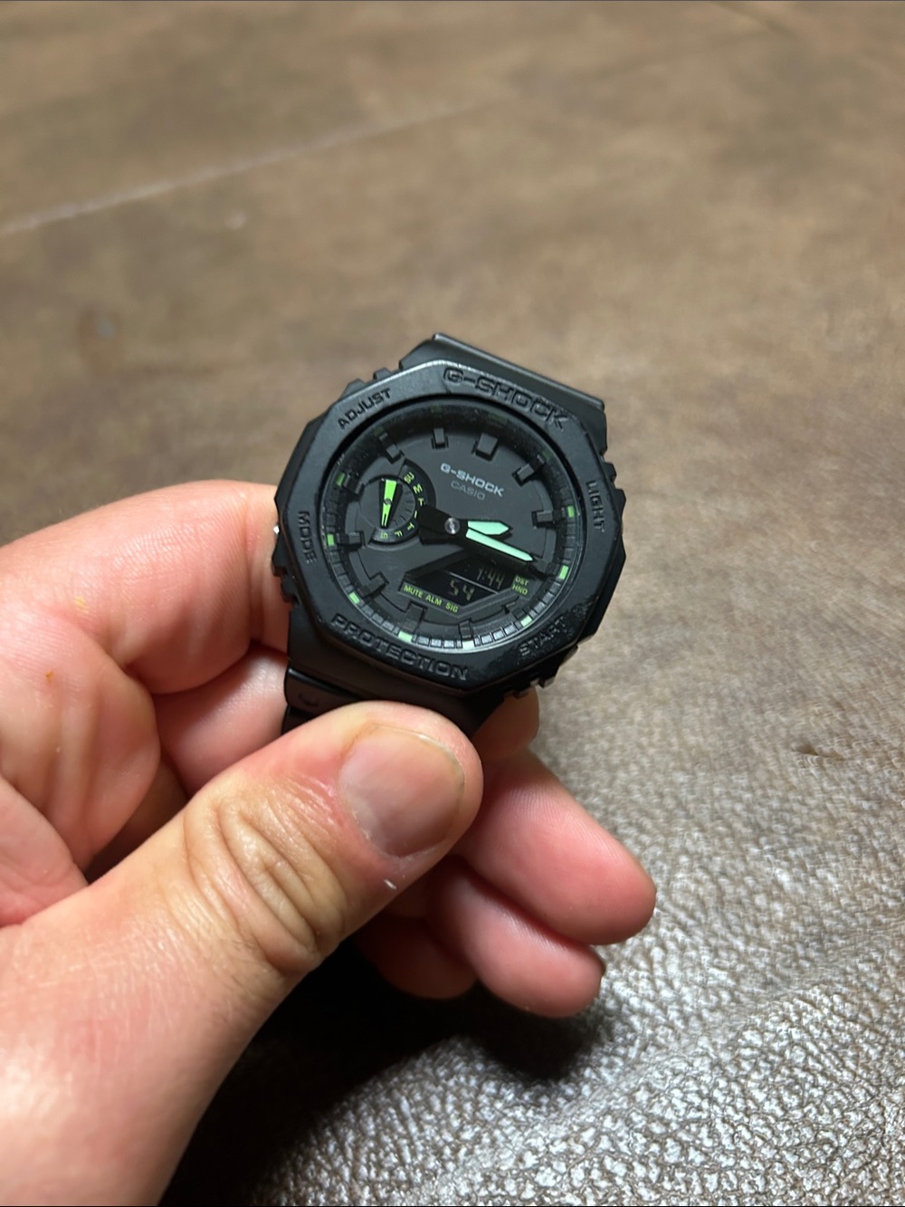 G-Shock Black with Green Accent Analog-Digital Sport Watch